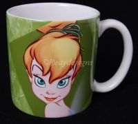 Disney TINKERBELL Doe Eyed Fairy Green Coffee Mug NEW